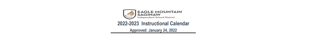 District School Academic Calendar for Eagle Mountain Elementary