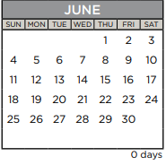 District School Academic Calendar for Valley View Elementary for June 2023