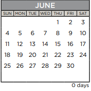 District School Academic Calendar for Travis Co J J A E P for June 2023