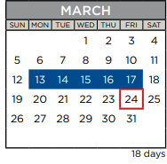 District School Academic Calendar for Valley View Elementary for March 2023