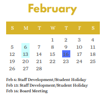 District School Academic Calendar for Pecan Valley Elementary School for February 2023