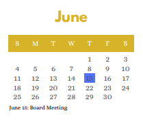 District School Academic Calendar for Pecan Valley Elementary School for June 2023