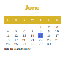 District School Academic Calendar for Bexar County Lrn Ctr for June 2023