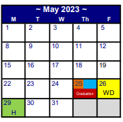 District School Academic Calendar for Northside El for May 2023