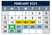 District School Academic Calendar for Crosby Elementary for February 2023