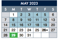 District School Academic Calendar for E-2 Central NE El Don't Use for May 2023