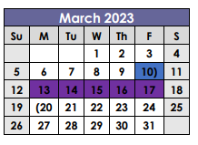 District School Academic Calendar for Neidig El for March 2023