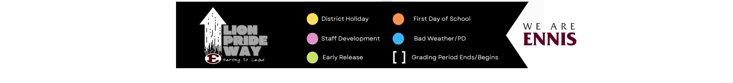 District School Academic Calendar Key for Ennis Int
