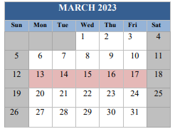 District School Academic Calendar for C. A. Weis Elementary School for March 2023