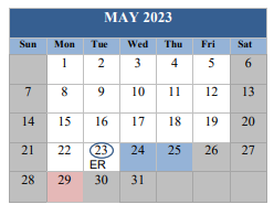 District School Academic Calendar for Myrtle Grove Elementary School for May 2023