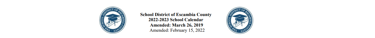 District School Academic Calendar for Ernest Ward Middle School