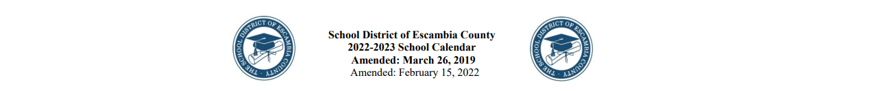 District School Academic Calendar for Escambia Bay Marine Institute