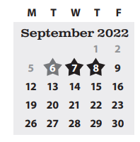 District School Academic Calendar for Awbrey Park Elementary School for September 2022