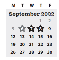 District School Academic Calendar for Kelly Middle School for September 2022