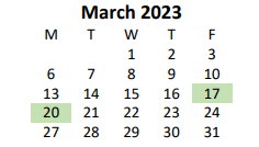 District School Academic Calendar for Braelinn Elementary School for March 2023