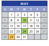 District School Academic Calendar for Mark Twain Elementary School for May 2023
