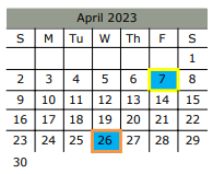 District School Academic Calendar for Lucy Mae Mcdonald Elementary for April 2023
