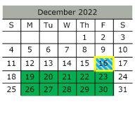 District School Academic Calendar for Hazel Ingram Elementary for December 2022