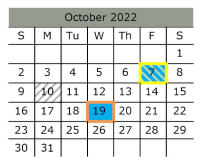 District School Academic Calendar for Ferris J H for October 2022