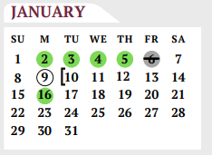 District School Academic Calendar for Floresville Elementary for January 2023