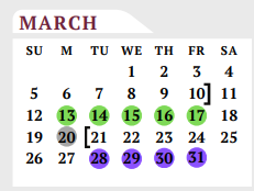 District School Academic Calendar for Floresville Elementary for March 2023