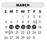 District School Academic Calendar for Flour Bluff Primary for March 2023
