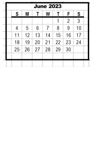 District School Academic Calendar for Walkertown Elementary for June 2023