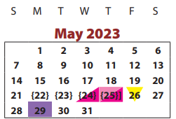 District School Academic Calendar for Highlands Elementary for May 2023