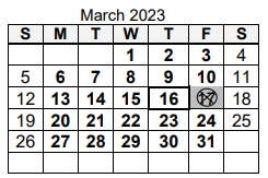 District School Academic Calendar for Jeff H Towles Intermediate School for March 2023
