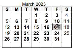 District School Academic Calendar for Kekionga Middle School for March 2023