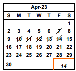 District School Academic Calendar for American High for April 2023