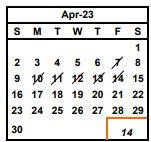 District School Academic Calendar for Weibel (fred E.) Elementary for April 2023