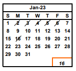 District School Academic Calendar for Vallejo Mill Elementary for January 2023