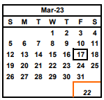 District School Academic Calendar for Weibel (fred E.) Elementary for March 2023