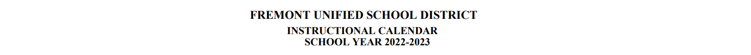 District School Academic Calendar for Ardenwood Elementary