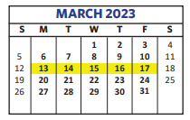 District School Academic Calendar for Frenship Middle School for March 2023