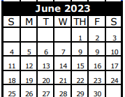 District School Academic Calendar for Galveston Co J J A E P for June 2023