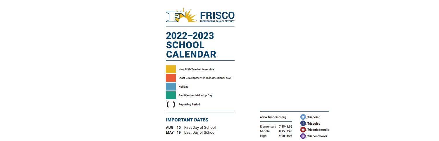 District School Academic Calendar Key for Taylor Elementary