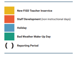 District School Academic Calendar Legend for Bright Elementary