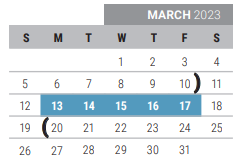 District School Academic Calendar for Borchardt Elementary for March 2023