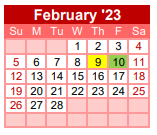 District School Academic Calendar for Gainesville H S for February 2023
