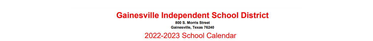 District School Academic Calendar for Robert E Lee Int