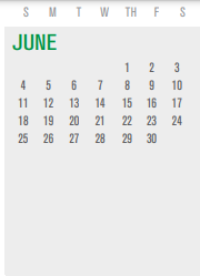 District School Academic Calendar for P I P for June 2023