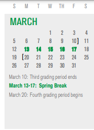 District School Academic Calendar for Davis Elementary for March 2023