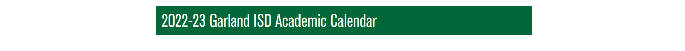 District School Academic Calendar for Coop Behavioral Ctr