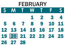 District School Academic Calendar for J B Page Elementary for February 2023