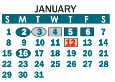 District School Academic Calendar for Webb St Special Education for January 2023