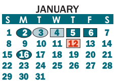 District School Academic Calendar for East Gaston High for January 2023