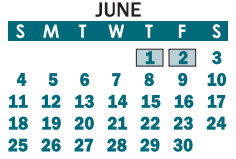 District School Academic Calendar for Hunter Huss High for June 2023