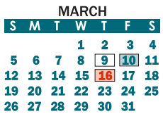 District School Academic Calendar for Tryon Elementary for March 2023